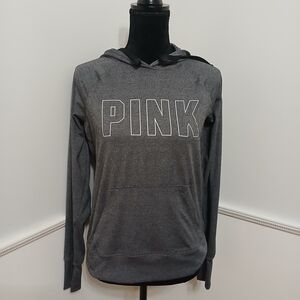 Victoria's Secret PINK‎ Reflective Active Charcoal Hoodie Women's Size S